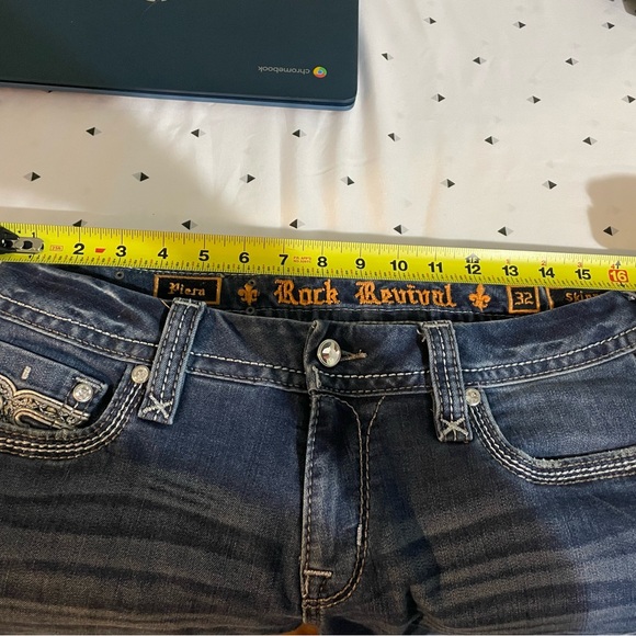 Rock Revival men’s Dark Blue Boot Cut Jeans - Picture 6 of 8